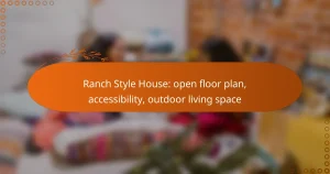 Ranch Style House: open floor plan, accessibility, outdoor living space