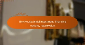 Tiny House: initial investment, financing options, resale value
