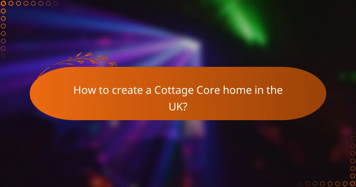 How to create a Cottage Core home in the UK?